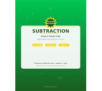 2nd Grade Math Workbook Subtraction: Single & Double Digit Practice: With Answer Key | 100+ Worksheets | Ages 7-8