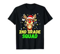 2nd Grade Squad Reindeer Xmas Teacher Student Christmas T-Shirt