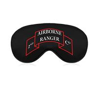 2nd Ranger Battalion Funny Sleep Eye Mask Soft Blindfold Eye Cover avec sangle réglable Night Eyeshade pour hommes femmes