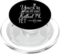 2nd Wedding Anniversary for Him Couple 2 Years of Marriage PopSockets PopGrip pour MagSafe