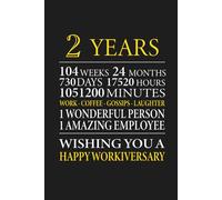 2nd Year Work Anniversary: Employee Appreciation Gift for Job Milestone of 2 Years of Service