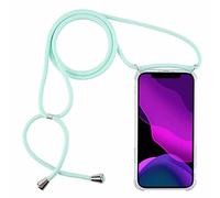 2NDSPRlNG Coque avec Collier Compatible avec Oppo Find X3/Find X3 Pro 5G,Tour de Cou Lanière en Corde Pendentif Housse,Menthe Verte