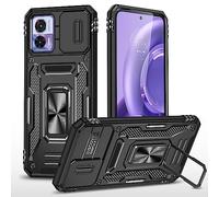 2NSPDRGNI Coque Compatible avec Motorola Moto Edge 30 Neo,Protection de la Caméra en PC Dur Anti-Chut Renforcée Case Armor Antichoc Bumper Housse Etui,Noir