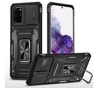 2NSPDRGNI Coque Compatible avec Samsung Galaxy S20 Plus,Protection de la Caméra en PC Dur Anti-Chut Renforcée Case Armor Antichoc Bumper Housse Etui,Noir