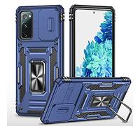 2NSPDRGNI Coque Compatible avec Samsung Galaxy S20,Protection de la Caméra en PC Dur Anti-Chut Renforcée Case Armor Antichoc Bumper Housse Etui,Bleu
