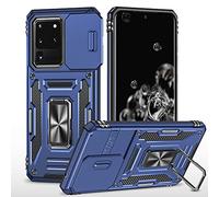 2NSPDRGNI Coque Compatible avec Samsung Galaxy S20 Ultra,Protection de la Caméra en PC Dur Anti-Chut Renforcée Case Armor Antichoc Bumper Housse Etui,Bleu