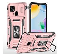 2NSPDRGNI Coque Compatible avec Xiaomi Redmi 10C,Protection de la Caméra en PC Dur Anti-Chut Renforcée Case Armor Antichoc Bumper Housse Etui,Or Rose