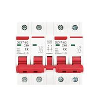 2P+2P MTS AC Dual Power Manual Transfer Interlock Circuit Breaker Din Rail Isolating Discounnecting Switch MCB 40A 63A(63A)