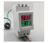 2P 36mm Din rail Dual LED display Voltage and current meter voltmeter ammeter range AC 80-300V 200-450V 0-100A CZAOINCU(80V TO 300V)