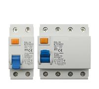 2P 4P 10/30/100/300mA Type AC Electromagnetic Residual Current Circuit Breaker Differential Breaker Switch IINKUEYK(10mA,2P 32A)