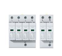 2P 4P AC SPD 20KA 30KA 80KA 100KA Dispositif de protection contre les surtensions foudre for maison, parafoudre basse tension 40KA 60KA 275V 385V(4P AC385V,20-40KA)