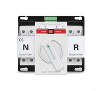 2P 63A Double Puissance Commutateur de Transfert Automatique pour Disjoncteurs - AC 230V, Fonctionnement Auto/Manuel, Temps de Transfert ≤ 2s, Protection Court-Circuit & Surcharge