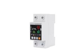 2P 63A Smart Circuit Earth Leakage Over Under Voltage Protector Relay Device Switch Breaker Power kWh Meter EKFBQBGW(Colourful)