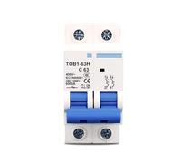 2P AC MCB TOB1-63 C type 230/400V~ 50HZ/60HZ Circuit breaker 6A 10A 16A 20A 25A 32A 40A 50A 63A AUOQKQUT(2P 63A)