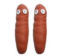 2P Balle Anti-Stress en Forme de Caca Rigolo, Fausses Crotte Bien Imitée Cadeau Petit Jouet Marrante Jeux Rigolo Poop Fidgets pour Enfants Blague Le 1er Avril Halloween Noël, Possible Rincer (Rouge)