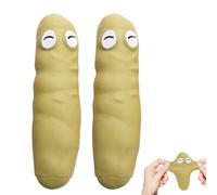 2P Balle Anti-Stress en Forme de Caca Rigolo, Fausses Crotte Bien Imitée Cadeau Petit Jouet Marrante Jeux Rigolo Poop Fidgets pour Enfants Blague Le 1er Avril Halloween Noël, Possible Rincer (Kaki)