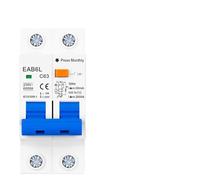 2P C Type AC230V Leakage Protector RCBO Overload Short Circuit Protection Residual Current Circuit Breaker Switch(63A)