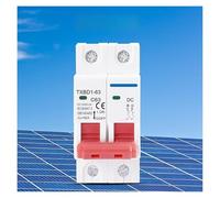 2P DC 1000V Solar Circuit Breaker Battery Switch 6A 10A 16A 20A 25A 32A 40A 50A 63A DC MCB for Photovoltaic PV System MQXFCZUX(63A)