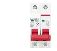 2P DC 1000V Solar Mini Circuit Breaker Overload Protection Switch 6A 10A 16A 20A 25A 32A 40A 50A 63A DC1000V Photovoltaic PV(63A)