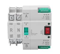 2P Dual Power Commutateur de Transfert Automatique Rail DIN Commutateurs électriques AC 220V(#1)