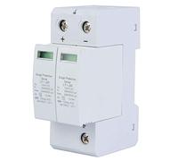 2P Parasurtenseur Parafoudre DC 1000V 2P 20KA, Parafoudre Photovoltaïque DC Parafoudre Basse Tension, Protection Contre la Foudre, Coque PC ignifugée, Din Rail Protector, Parafoudre DC