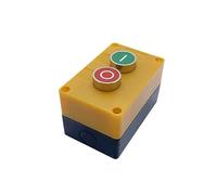 2P Push Button Switch Momentary Reset Control OFF-ON Yellow Box NO NC Use NWPNLXEA