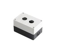 2P Two Holes 22mm Diameter Push Button Control Switch Box Electrical Accessory White Gray Black
