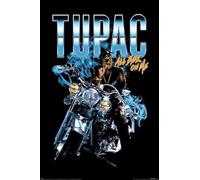 2pac All Eyez Motorcycle - Tupac Shakur Legend - Poster musical imprimé 61 x 91,5 cm