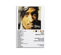 2Pac Greatest HitsArtist Couverture d'album Poster Peinture à l'huile Poster Impression sur toile pour la maison Décoration murale 40 x 60 cm Sans cadre