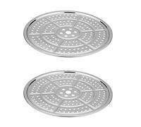 2pac Support de mise en conserve en acier inoxydable, 11" Support de mise en conserve durable Support de mise en conserve rond Plateau de cuisson à la vapeur pour la cuisson en cocotte-minute Toast