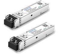 2Pack 1000Base-SX Transceiver Gigabit Multimode SFP to LC Module,MMF 850nm,550m,DOM,Mini-GBIC for Cisco GLC-SX-MMD,Meraki MA-SFP-1GB-SX,Mikrotik,Supermicro,Ubiquiti,Netgear