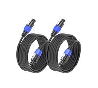 2Pack 1M Speakon à Speakon Câble 15AWG 2 Conducteurs Audio Câbles Enceintes | Professionnel Câble Speakon pour Amplificateur, Audio, DJ/PA, Mâle à Mâle, CCA Câble de Haut-Parleur, NL2 Connecteur Speakon