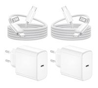 2Pack 45W Chargeur USB C Rapide pour Samsung Galaxy S26 Ultra,S26+,S25,S24,S23,S22 Ultra,Note20,10,A54,A53,Z Fold7/6,Chargeur USBC Prise Secteur USB C Adapteur avec Cable UsB C 2M pour iPhone 17/16/15
