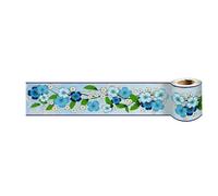 2pack Bordure de Papier Peint, Autocollant Mural PVC Imperméable a Décoller et Coller, Bordure Décorative pour Plafond de Maison Salle de Bain Salon Cuisine Salle de Classe Hôtel-Flower 3||10*240cm