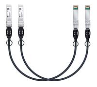 2pack Câble SFP+ DAC 10Gb/s, 0,25m (0,8ft),câble SFP+ 10GBASE Cu passif à Paire torsadée directe en cuivre pour Cisco SFP-H10GB-CU0,25M,Ubiquiti,Netgear et autres commutateurs ouverts et cartes réseau