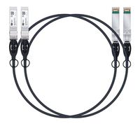 2pack Câble SFP+ DAC 10Gb/s,1m (3,3ft),câble SFP+ 10GBASE CU Passif à Paire torsadée directe en cuivre pour Cisco SFP-H10GB-CU1M,Ubiquiti,Netgear et Autres commutateurs Ouverts et Cartes réseau