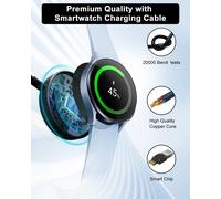 2Pack Chargeur Montre Pour Galaxy Watch Compatible Avec Samsung Galaxy Watch 7/6/6 Classic/5/5 Pro/4/4 Classic/Active,Chargeur Montre Samsung Rapide Câble Station Chargeur Smartwatch Usb Magnétique