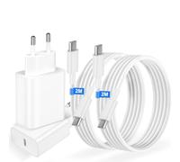 2Pack Chargeur Phone 17 16 15, 20W Chargeur USB C Adaptateur avec 2M Câble USB C Charge Rapide Compatible avec i-Phone 17/16/15 Plus Pro Max Samsung Galaxy S24/S23/S22/S21/ iPad Huawei Xiaomi