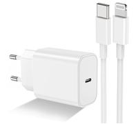 2Pack Chargeur Rapide iPhone 14 13 12 11,Apple MFi Certifié 20W USB C Adaptateur Secteur Prise Chargeur Apple Original 2m Cable