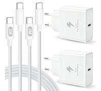 2Pack Chargeur USB C 45W Super Charge Rapide pour Samsung Galaxy S26/S25 | S24/S23/S22/S21/S20 FE, Note20,A56,A16,Z Fold, Chargeur Type C charge rapide Adaptateur Prise Secteur USB C et Cable UsB c 2M