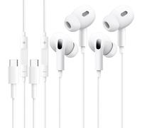 2Pack Ecouteurs Filaire USB C¿Certifié MFi¿ Ecouteurs USB Type C,Intra Auriculaires avec Micro (Hi-Res) et contrôle du Volume Ecouteurs USB C pour iPhone 15/16/Samsung S24/S23 Ultra/S22/iPad/Air