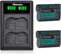 2Pack EN-EL15C Batterie et Chargeur pour Nikon D850,D750,D810,D7500,Z6,Z6 II,Z6III,Z7,Z7II,Z8,D7200,D7100,D7000,1V1,D500,D600,D610,D800,D800E,D810A