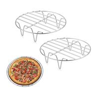 2Pack Grille Pour Friteuse À Air, 6/7/8Pouces Support De Friteuse À Air Acier Inoxydable, Rond Grille De Cuisson AirFryer, Multifonction GrilleDe Cuisson/Refroidissement/Séchage Pour Four Barbecue