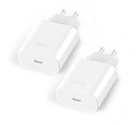 2Pack iPhone Chargeur Rapide, 20W USB C Certifié Apple MFi Chargeur Bloc Compatible avec iPhone 17/16/16 Plus/16 Pro/16 Pro Max/15/14/13/12/11/SE/XS/XR/8/7/iPad Air/AirPods, Adaptateur Secteur Prise