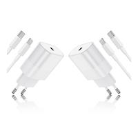 2Pack iPhone Rapide Chargeur Original Apple MFi Certifié 20W USB C Power Delivery Adaptateur Secteur avec 2m Lightning Cable pour iPhone 14/14 Pro/14 Pro Max/13/13 Pro Max/12/SE/11/XR/XS Max/iPad