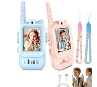 2Pack Kidocom - Video Walkie Talkies, Buddytalk Video Walkie Talkie, Vidéo Talkie Walkie Enfants Rechargeable, Talkie-walkie avec vidéo, Talkies-Walkies Cadeaux d'anniversaire pour Garçons Filles