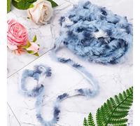 2Pack Pelote de laine à tricoter et à crocheter,100g Bleu Boules de Fil, Très doux Pelote de laine imitation fourrure Fil ultra Doux Pour Métier à Tisser à La Main utilisé pour le tricot et le crochet