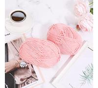 2Pack Pelote de laine à tricoter et à crocheter, 100g Rose Boules de Fil, Très doux Fil Acrylique ultra Doux Pour Métier à Tisser à La Main utilisé Acrylique Laine pour le tricot et le crochet