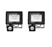 2PACK - Projecteur LED détecteur de mouvement 20W,2000LM Projecteur LED Exterieur Avec Detecteur Blanc Chaud(3000K) Imperméable IP66 Projecteur LED exterieur de sécurité pour, garage, couloir