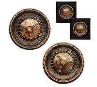 2Pack Spinner de Roulette pour Ensemble de dés DND, 7 in 2 dé métallique Dragon avec Coffret Cadeau pour Jeu Dungeons and Dragons, Jeu de rôle RPG, Cadeau pour Jeu de Table (Cuivre)